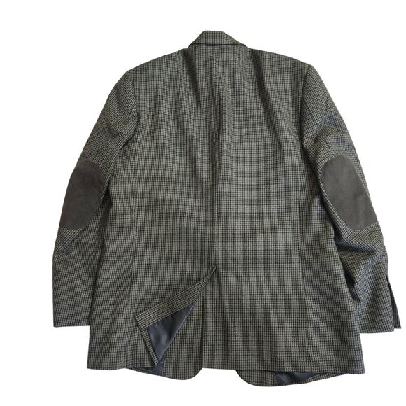 Pronto Moda Men Vtg Preppy Academia Wool Cashmere Blazer 44L Italy Elbow Patches - Picture 4 of 12